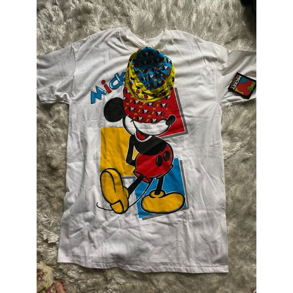 NWT Mickey Unlimited oversized tee and matching cap OSFA